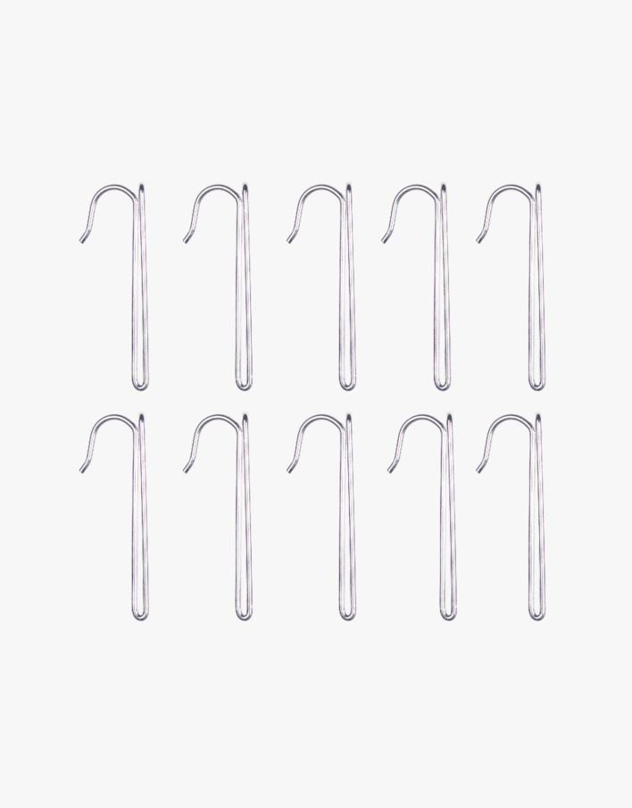 Kõrge kardinakonks terashall - 10 stk terashall - 1