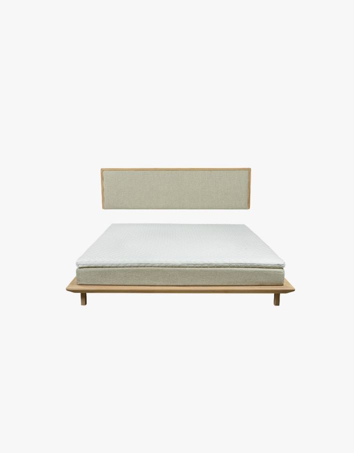 Voodi õlitatud tamm beež - 180x200 cm beež - 1