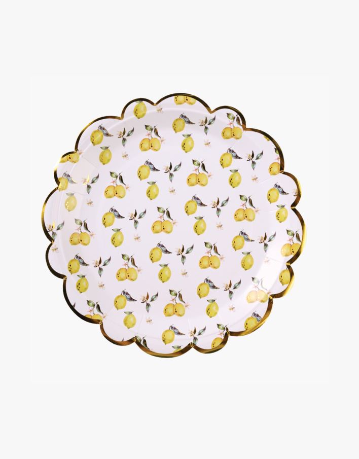 Paberist plaadid 8pk mitmevärviline/kollane - ø22,5 cm mitmevärviline/kollane - 1