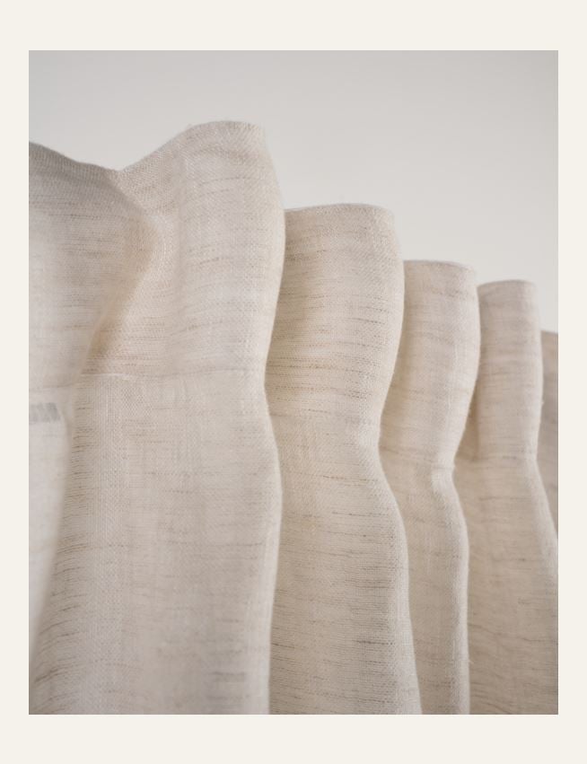 Linane kardin naturaalne toon - 4